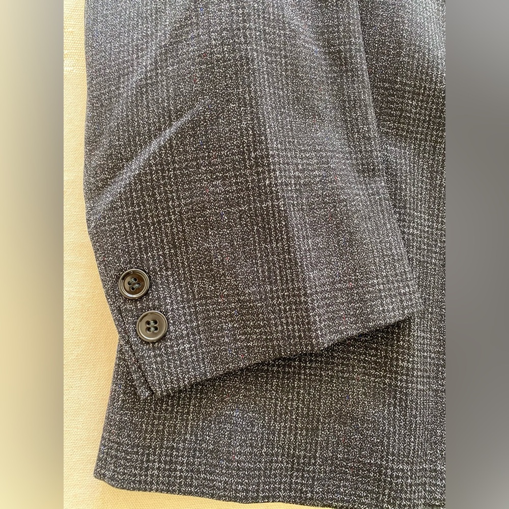 1930s Union Made Strictly Custom Tailoring Dark Grey Men's Blazer Mob Clean Cut - Picture 3 of 12
